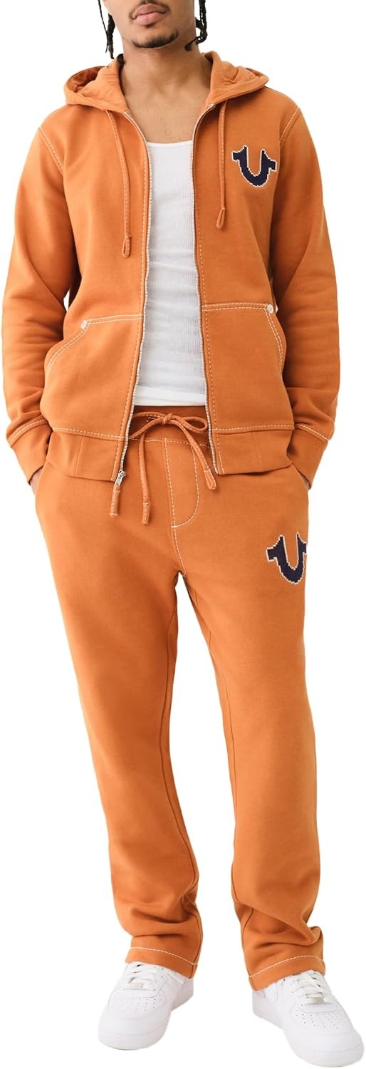 image:imageTrue Religion Mens Big T Cross Stitch Straight Sweatpant