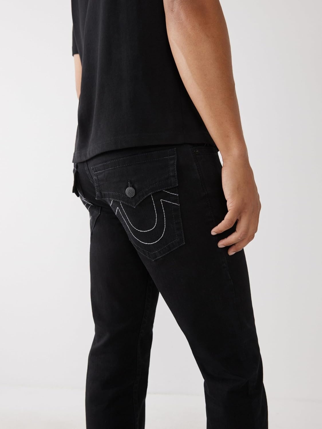 image:imageTrue Religion Ricky SPT StraightLeg Mens Jeans Denim Jeans for Men Designer Jeans Slim StraightBody Rinse Black