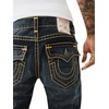 True Religion Ricky SPT Straight-Leg Mens Jeans | Denim Jeans for Men, Designer Jeans, Slim Straight(Chanson Blue Blk Wash)