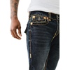 True Religion Ricky SPT Straight-Leg Mens Jeans | Denim Jeans for Men, Designer Jeans, Slim Straight(Chanson Blue Blk Wash)