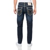 True Religion Ricky SPT Straight-Leg Mens Jeans | Denim Jeans for Men, Designer Jeans, Slim Straight(Columbia Dark Wash)