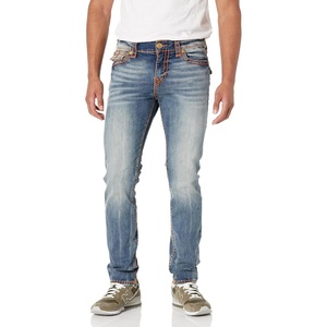 True Religion Ricky SPT Straight-Leg Mens Jeans | Denim Jeans for Men, Designer Jeans, Slim Straight(Trophy Dark Wash)