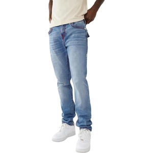 True Religion Ricky SPT Straight-Leg Mens Jeans | Denim Jeans for Men, Designer Jeans, Slim Straight(Tycoon Medium Wash)