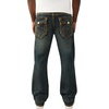 True Religion Men’s Ricky Super T Flap Straight Jeans | Straight Fit, Flap Pocket Detail, Cotton Blend(Decadense Dark Wash)