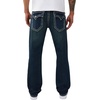 True Religion Men’s Ricky Super T Flap Straight Jeans | Straight Fit, Flap Pocket Detail, Cotton Blend(Riff Grunge Dark Wash)
