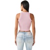 True Religion Women’s Applique Lace Up Rib Tank | Ribbed Stretch Knit(Cherry Blossom)