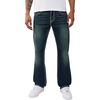 True Religion Men’s Ricky Super T Flap Straight Jeans | Straight Fit, Flap Pocket Detail, Cotton Blend(Riff Grunge Dark Wash)