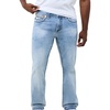 True Religion Men’s Ricky Super T Flap Straight Jeans | Straight Fit, Flap Pocket Detail, Cotton Blend(Saddlewear Fade Light Wash)