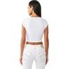 True Religion Women’s Buddha V Notch Baby Tee(White)
