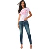 True Religion Women’s Crystal Classic Crew Neck Tee | Soft Cotton(Cherry Blossom)