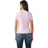 True Religion Women’s Crystal Classic Crew Neck Tee | Soft Cotton(Cherry Blossom)