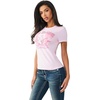 True Religion Women’s Crystal Classic Crew Neck Tee | Soft Cotton(Cherry Blossom)