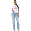 True Religion Women’s Crystal Classic Crew Neck Tee | Soft Cotton(Optic White)