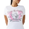 True Religion Women’s Crystal Classic Crew Neck Tee | Soft Cotton(Optic White)