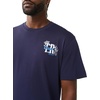 True Religion Men’s High Density Logo Tee | Graphic Print, Crew Neck, European-Inspired Design(Midnight Navy)