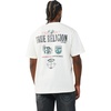 True Religion Men’s High Density Logo Tee | Graphic Print, Crew Neck, European-Inspired Design(Winter White)