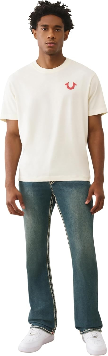 image:imageTrue Religion Billy Rope Stitch Flap Jeans for Men 34 Mens Classic Denim JeansSepia Dawn Medium Wash
