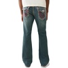 True Religion Billy Rope Stitch Flap Jeans for Men | 34” | Men’s Classic Denim Jeans(Sepia Dawn Medium Wash)