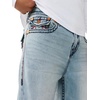 True Religion Men’s Vinny Super T Relaxed Jean 34″ | Acid Wash | Super T Stitching, Horseshoe Detailing
