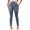 True Religion Women’s Jennie Mr Skinny Big T Flap Jeans | Mid Rise Skinny Fit, Stretch Denim, Premium Fabric Blend(Malibu Stone)