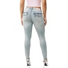 True Religion Women’s Jennie Mr Skinny Big T Flap Jeans | Mid Rise Skinny Fit, Stretch Denim, Premium Fabric Blend(Playmaker Faded Indigo Lt Wash)