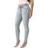 True Religion Women’s Jennie Mr Skinny Big T Flap Jeans | Mid Rise Skinny Fit, Stretch Denim, Premium Fabric Blend(Playmaker Faded Indigo Lt Wash)