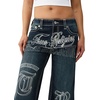 True Religion Women’s TR Embroidery Bobbi Baggy Big T | Mid Rise | Relaxed Fit