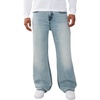 True Religion Men’s Vinny Super T Relaxed Jean 34″ | Acid Wash | Super T Stitching, Horseshoe Detailing