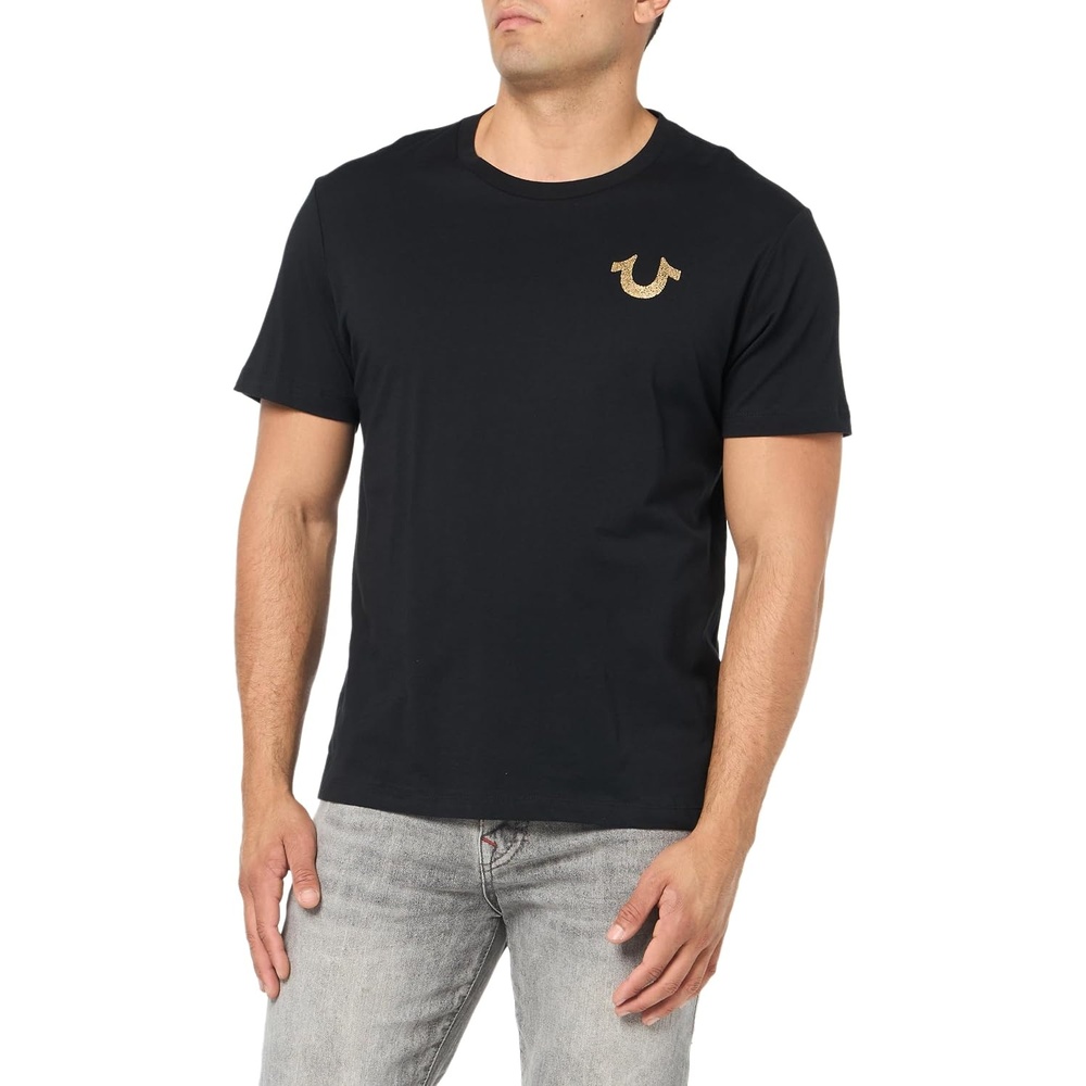 image:imageTrue Religion Mens Ss Stamp Foil TeeJet Black