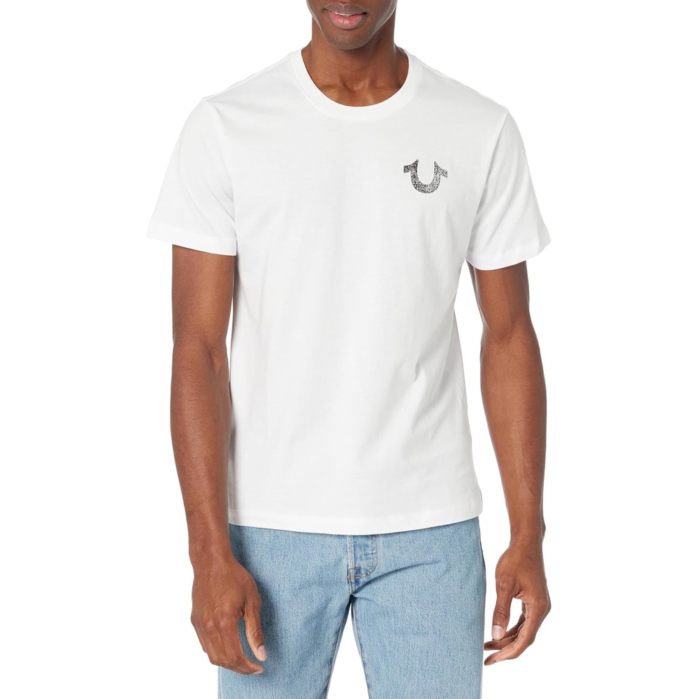 image:imageTrue Religion Mens Ss Stamp Foil TeeOptic White