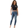 True Religion Women’s Contrast Stitch Wing Baby Tee | Womens Tops | T Shirts for Women, Graphic Tees for Women, Crew Neck(Jet Black)