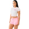 True Religion Women’s Contrast Stitch Wing Baby Tee | Womens Tops | T Shirts for Women, Graphic Tees for Women, Crew Neck(Optic White)