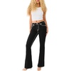 True Religion Women’s Joey Low Rise Flare Super T Jean | Low Rise Flare, Super T Flap Pockets and a Flare Leg, Stretch Denim(Rinse Black)