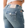 True Religion Women’s Joey Low Rise Flare Super T Jean | Low Rise Flare, Super T Flap Pockets and a Flare Leg, Stretch Denim(Valmonte)