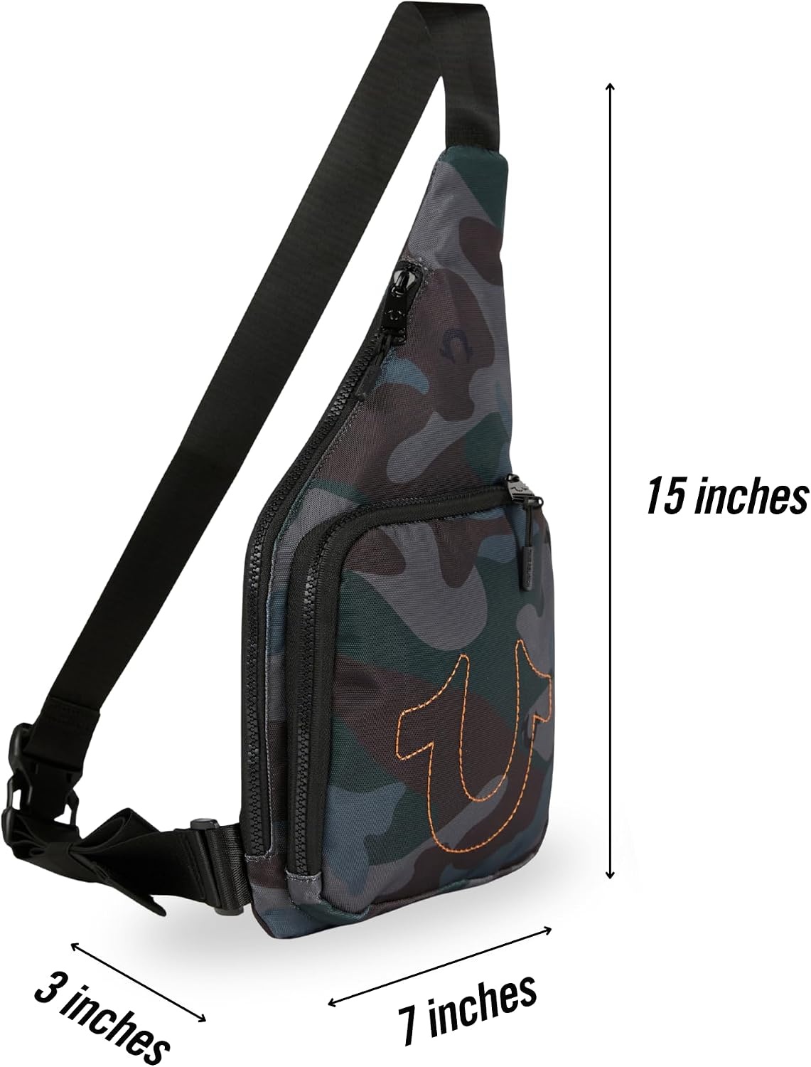 image:imageTrue Religion Crossbody Bag Men Anti Theft Shoulder Sling Zipper Phone Antitheft Mens crossbody sling bag zipper phone pocket key leash adjustable strap everyday carryCamo