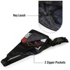 True Religion Crossbody Bag Men – Anti Theft Shoulder Sling, Zipper Phone | Anti-theft Men’s crossbody sling bag, zipper phone pocket, key leash, adjustable strap, everyday carry.(Print)