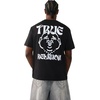 True Religion Men’s Buddha Logo Tee | Felt Horseshoe | Buddha Graphic, Premium Cotton(Jet Black)