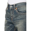 True Religion Men’s Ricky Super T Flap 34″ Straight Jean | Straight Leg Fit, Super T Flap Back Pockets, Stretch Denim(Midnight Warehouse Dark Wash)