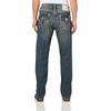 True Religion Men’s Ricky Super T Flap 34″ Straight Jean | Straight Leg Fit, Super T Flap Back Pockets, Stretch Denim(Midnight Warehouse Dark Wash)