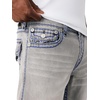 True Religion Men’s Ricky Super T Flap 34″ Straight Jean | Straight Leg Fit, Super T Flap Back Pockets, Stretch Denim(Orbit Dusk Grey Wash)