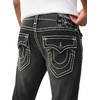 True Religion Men’s Rocco Super T Flap 32″ Skinny Jeans | Flap Pocket Detail, 98% Cotton 2% Spandex(Smog Overdye Black Wash)
