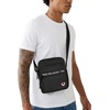 True Religion Small Crossbody Bag Men – Anti Theft Strap, Adjustable Strap | Compact anti-theft nylon crossbody sling bag, front compartment, key leash, adjustable strap shoulder bag, wallet.(Black)