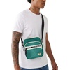 True Religion Small Crossbody Bag Men – Anti Theft Strap, Adjustable Strap | Compact anti-theft nylon crossbody sling bag, front compartment, key leash, adjustable strap shoulder bag, wallet.(Green)