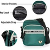 True Religion Small Crossbody Bag Men – Anti Theft Strap, Adjustable Strap | Compact anti-theft nylon crossbody sling bag, front compartment, key leash, adjustable strap shoulder bag, wallet.(Green)