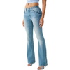 True Religion Women’s Becca Tattoo Bootcut Jeans | Mid Rise Big T Flap