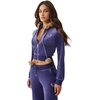 True Religion Women’s Velour Crystal Shrunken Zip Hoodie | Hoodies for Women, Zip Up Hoodie Women, Cropped Hoodie(Astral Aura)