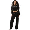 True Religion Women’s Velour Crystal Shrunken Zip Hoodie | Hoodies for Women, Zip Up Hoodie Women, Cropped Hoodie(Jet Black)