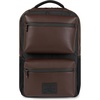 True Religion Laptop Backpack for Men Vegan Leather, 17in Sleeve, Flight | Vegan leather mens backpack, 17in laptop backpack, tech bag with cargo pockets, water bottle pocket, TSA approved.(Brown)