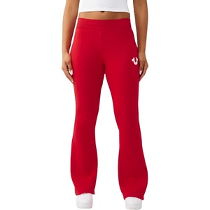 True Religion Women’s Branded Bootcut Pant | Mid-Rise Fit, Fading Details(Salsa)