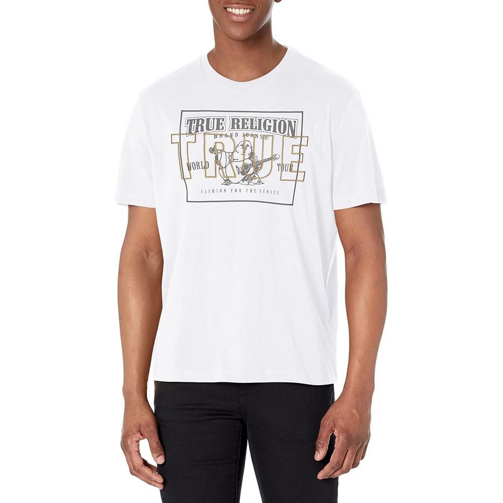 image:imageTrue Religion Mens Relaxed True SRS TeeOptic White